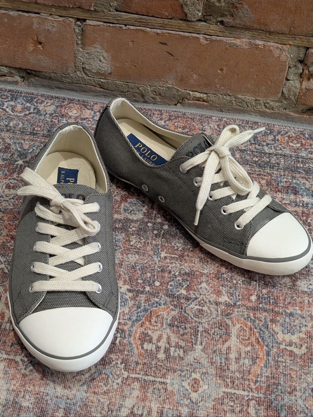 Polo Ralph Lauren Oxford Cloth Canvas Parnell Low Top Sneakers 